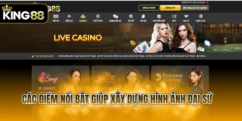 Các điểm nổi bật giúp xây dựng hình ảnh đại sứ